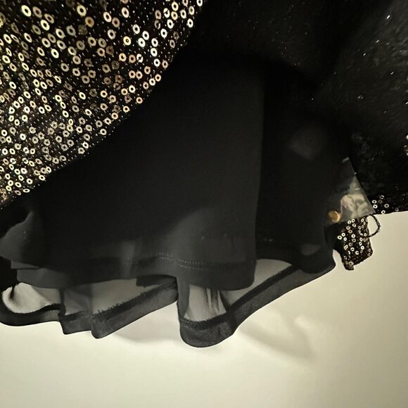 Calvin Klein Gold Sequin Drape Cowl Neck Sleeveless Top Plus Size 1X - Picture 6 of 8